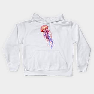 Jellyfish Watrercolor Kids Hoodie